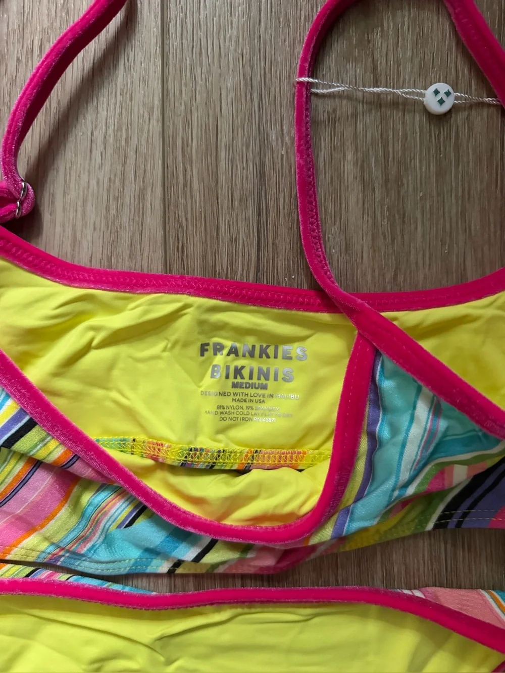 Brand new Frankie’s Bikinis Dallas Shine Bikini rainbow
